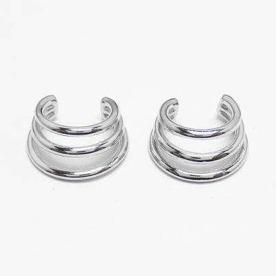 Silver Plain Ear Stubs