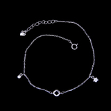 Silver Zircon Anklet
