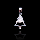 Silver Tree Zircon Pendant