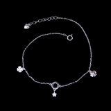 Silver Zircon Anklet