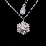 Snowflake Silver Zircon Necklace
