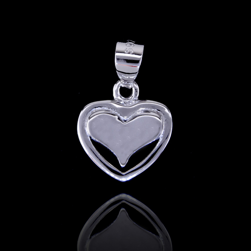 Silver Heart Plain Pendant