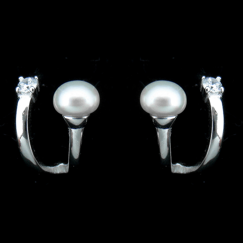 Silver Pearl Earrings