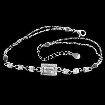 Silver Zircon Bracelet