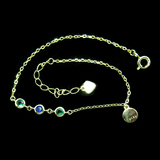 Silver Lucky Alphabet Zircon Bracelet