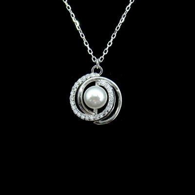 Silver Pearl Necklace