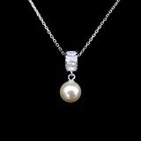 Silver Pearl Necklace