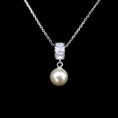 Silver Pearl Necklace