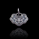 Silver Longevity Lock Black Thai Pendant