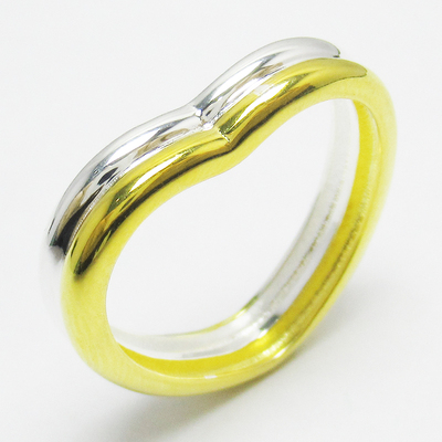 Silver Heart Shaped Plain Ring