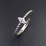 Silver Zircon Ring