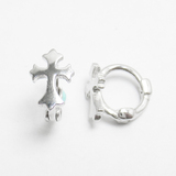 Silver Cross Shaped Plain Huggies