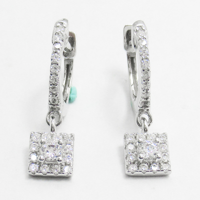 Silver Zircon Huggies