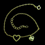 Silver Heart Shaped Plain Bracelet