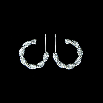 Silver Plain Ear Stubs