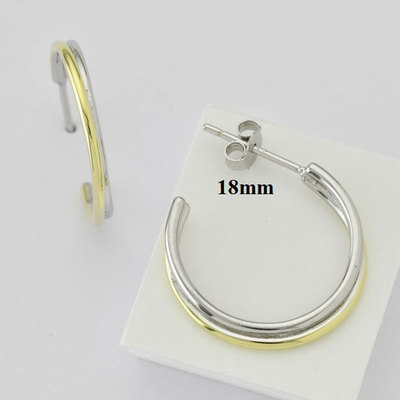 Silver Plain Ear Stubs