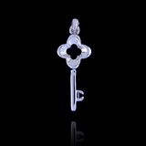 Silver Key Plain Pendant