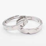 Silver Zircon Couple Ring