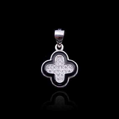 Silver Enamel Pendant