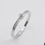 Silver Crown Shaped Zircon Ring