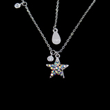 Star Silver Zircon Necklace