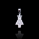 Silver Tree Zircon Pendant
