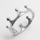 Silver Crown Shaped Plain Ring