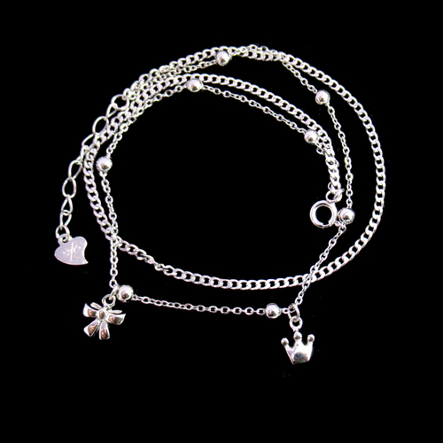 Silver Plain Anklet