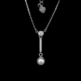 Silver Pearl Necklace