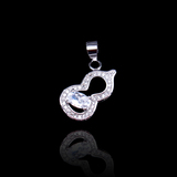 Silver Gourd Zircon Pendant