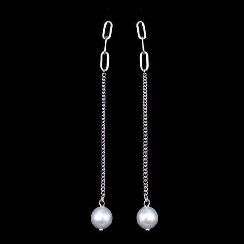 Silver Pearl Earrings