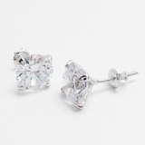 Silver Zircon Ear Stubs