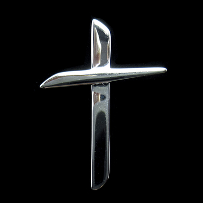 Silver Cross Shaped Plain Pendant