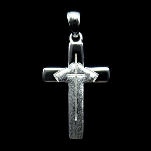 Silver Cross Shaped Plain Pendant