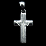 Silver Cross Shaped Plain Pendant