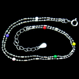 Silver Enamel Plain Bracelet