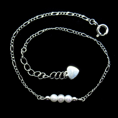 Silver Pearl Bracelet