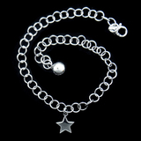 Silver Star Shaped Plain Bracelet