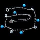 Silver Turquoise Zircon Bracelet