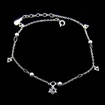 Silver Zircon Anklet