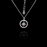 Silver Star Shaped Zircon Necklace
