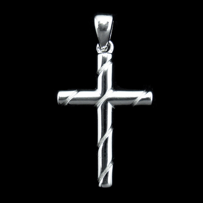 Silver Cross Shaped Plain Pendant