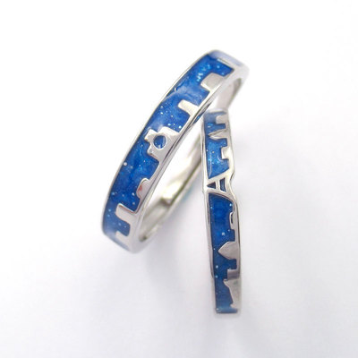 Silver Plain Couple Rings