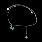 Silver Zircon Anklet