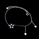 Silver Zircon Anklet