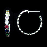 Silver Color Zircon Ear Stubs