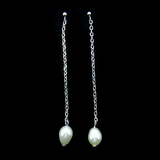 Silver Pearl Ear Stubs
