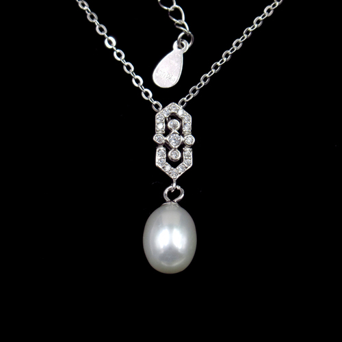 Silver Pearl Necklace