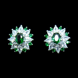 Silver Zircon Ear Stubs