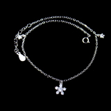 Silver Zircon Anklet